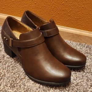 Brown dress ankle boots